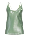 Hugo Boss Boss Woman Top Green Size 10 Polyester, Recycled Polyester, Viscose In Green