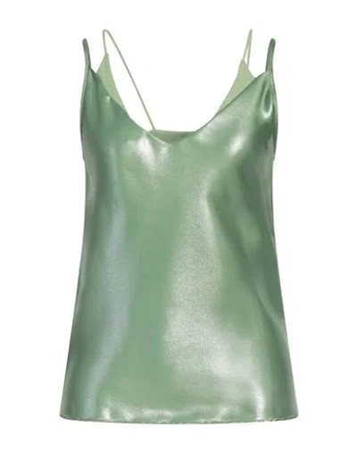 Hugo Boss Boss Woman Top Green Size 10 Polyester, Recycled Polyester, Viscose