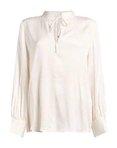 Hugo Boss Boss Woman Top Ivory Size 6 Silk, Elastane In White