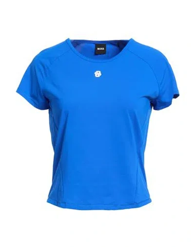 Hugo Boss Boss Woman T-shirt Bright Blue Size S Polyamide, Elastane