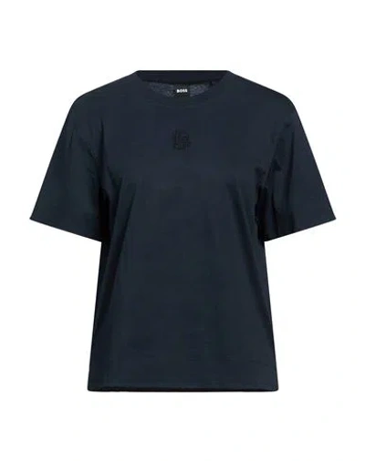 Hugo Boss Boss Woman T-shirt Navy Size Xs Cotton, Elastane