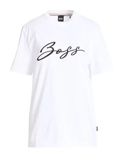 Hugo Boss Boss Woman T-shirt White Size L Cotton