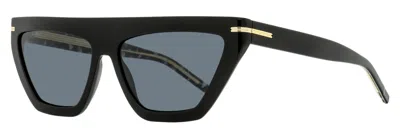 Hugo Boss Boss Women's Brow Line Sunglasses B1609/s 807ir Black 58mm In Metallic