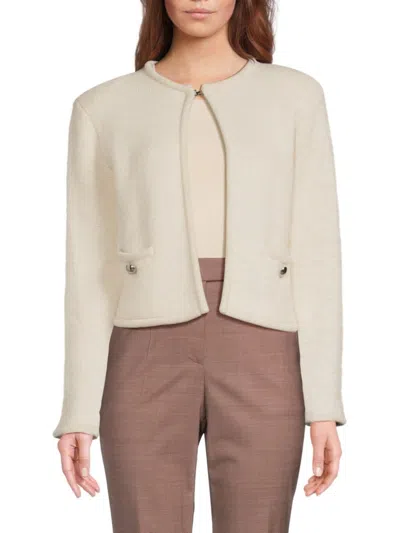 Hugo Boss Boss Women's Ficily Solid Cardigan In Soft Cream