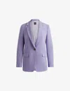 Hugo Boss Regular-fit Jacket In Crease-resistant Crepe In Medium Purple