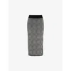 Hugo Boss Pencil Skirt In Knitted Jacquard In Open Miscellaneous