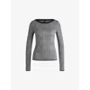 Hugo Boss Wide-neck Sweater In Stretch Jacquard In Open Miscellaneous