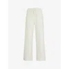 Hugo Boss Drawstring Trousers With Tape Trims In Open White