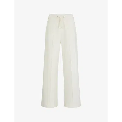 Hugo Boss Drawstring Trousers With Tape Trims In White