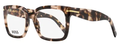 Hugo Boss B1733 Oversize Square Acetate Eyeglasses In Brown