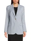 Hugo Boss Boss Jacketa One-button Virgin Wool Blazer In Blue