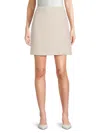 Hugo Boss Tweed Mini Skirt With Rear Zip In Shell Pink