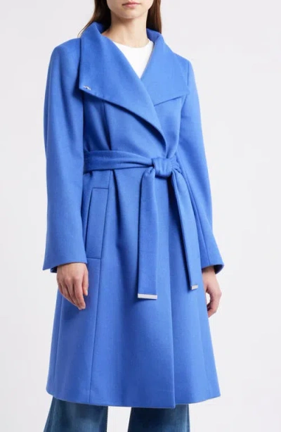 Hugo Boss Boss Wool & Cashmere Belted Coat In Blue