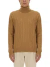 Hugo Boss Boss Wool And Cashmere Sweater In Beige