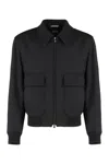 Hugo Boss Bomber Jacket With Removable Lining In Blue