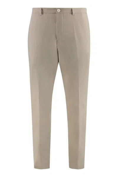 Hugo Boss Boss Wool Blend Trousers In Neutral