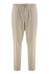 Hugo Boss Boss Wool Blend Trousers In Beige