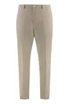 Hugo Boss Boss Wool Blend Trousers In Beige