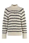 Hugo Boss Boss Wool Blend Turtleneck Sweater In Beige