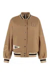 HUGO BOSS BOSS WOOL BOMBER JACKET WITH PATCH