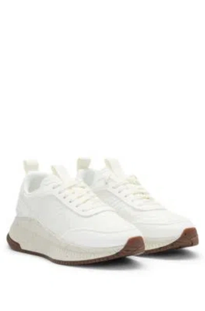 Hugo Boss Boss X Acbc Trainers With Speckled Effect In White
