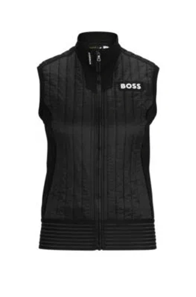 Hugo Boss Boss X Assos Insulated Gilet In Water-repellent Material In Black
