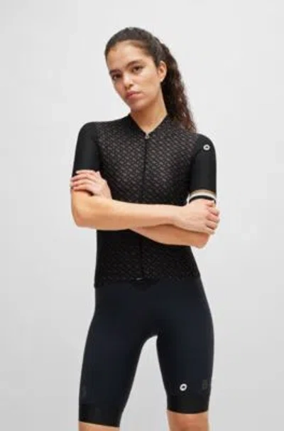 Hugo Boss Boss X Assos Training Jersey With Stretchable Secure Rear Pockets In Black