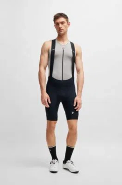 Hugo Boss Boss X Assos X-frame Bib Shorts With Pressure-free Waist In Black