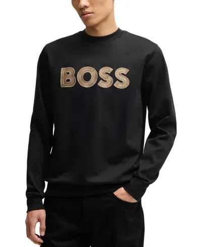 HUGO BOSS BOSS X CREATION OF THE GODS LOGO MEN'S REGULAR-FIT SWEATSHIRT
