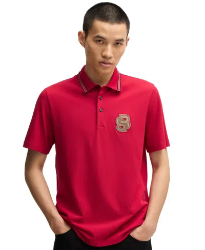 HUGO BOSS BOSS X CREATION OF THE GODS MEN'S REGULAR-FIT POLO