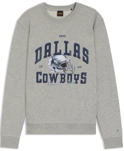 HUGO BOSS BOSS X DALLAS COWBOYS HELMET GRAPHIC SWEATSHIRT