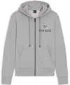 Hugo Boss X Dallas Cowboys Zip-up Hoodie With Alternative Logo In Gray