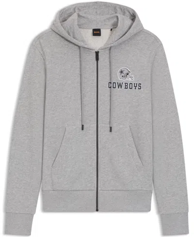 HUGO BOSS BOSS X DALLAS COWBOYS REGULAR FIT ZIP-UP HOODIE