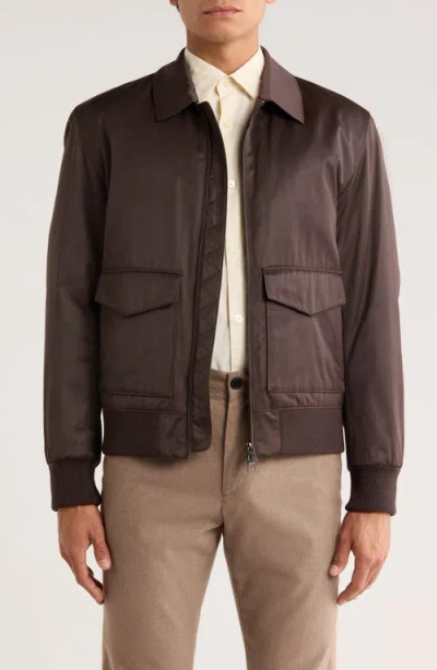 Hugo Boss Boss X David Beckham Cinsun Bomber Jacket In Brown