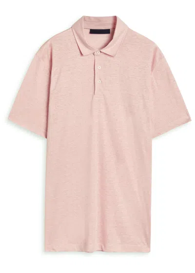 Hugo Boss Boss X David Beckham Linen Polo Shirt In Pink