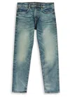 Hugo Boss Mens Medium Blue Beckham X Boss Slim-leg Mid-rise Stretch-denim Jeans In Blue