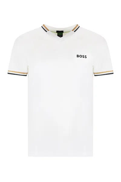 Hugo Boss Boss X Matteo Berrettini - Techno Fabric T-shirt In White