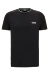 Hugo Boss X Matteo Berrettini Stretch-jersey T-shirt With Signature Details In Black