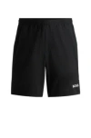 Hugo Boss Boss X Matteo Berrettini Tennis Shorts With Four-way Stretch In Black