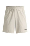 Hugo Boss Boss X Matteo Berrettini Tennis Shorts With Four-way Stretch In Light Beige