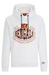 Hugo Boss Boss X Nfl Touchback Graphic Hoodie In Bengals