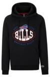 Hugo Boss Boss X Nfl Cotton-blend Hoodie With Collaborative Branding In Bills
