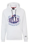 Hugo Boss Boss X Nfl Cotton-blend Hoodie With Collaborative Branding In Bills