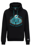 Hugo Boss Boss X Nfl Cotton-blend Hoodie With Collaborative Branding In Dolphins