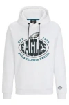 Hugo Boss Boss X Nfl Cotton-blend Hoodie With Collaborative Branding In Eagles