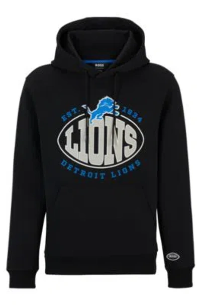 HUGO BOSS BOSS X NFL COTTON-BLEND HOODIE WITH COLLABORATIVE BRANDING