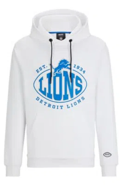HUGO BOSS BOSS X NFL COTTON-BLEND HOODIE WITH COLLABORATIVE BRANDING