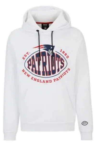 HUGO BOSS BOSS X NFL COTTON-BLEND HOODIE WITH COLLABORATIVE BRANDING