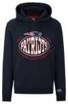 Hugo Boss Boss X Nfl Cotton-blend Hoodie With Collaborative Branding In Patriots