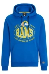 Hugo Boss Boss X Nfl Cotton-blend Hoodie With Collaborative Branding In Rams